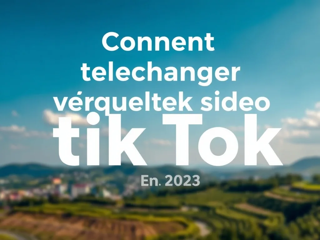 Comment telecharger video tik tok facilement en 2023