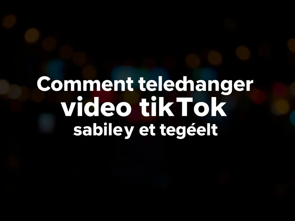 Comment telecharger video tiktok facilement et rapidement